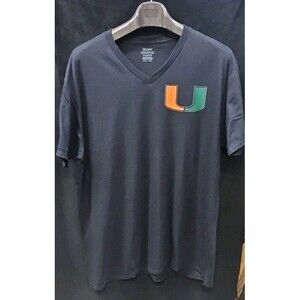 Miami Hurricanes T Shirt Mens 2XLarge Black It's All About The U Back & Front
